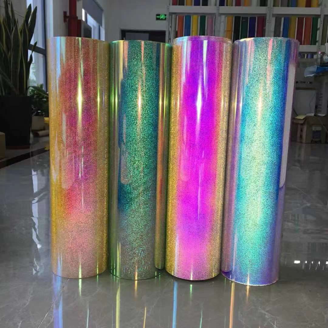 Easy weeding hologram Heat Transfer Vinyl cuttable flex For Clothing