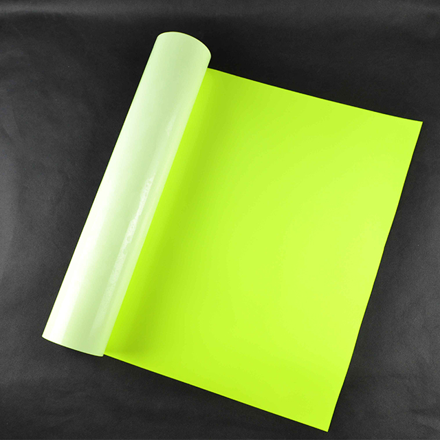 Easy weeding Fluorescent PU Flex Heat Transfer Vinyl For Clothing